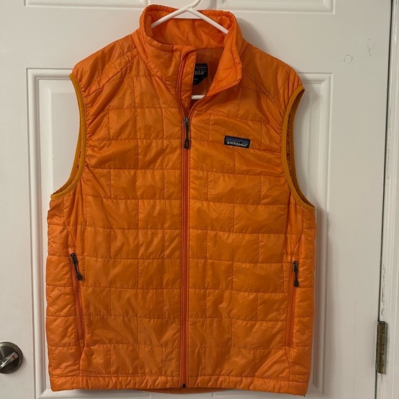 Mens Primaloft Pantagonia Orange Vest Size Medium - Picture 1 of 5